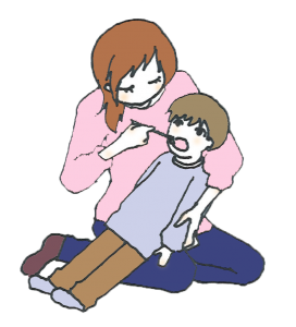 口を開けてもらうことに慣れてもらう