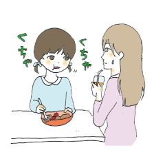 食事の際に音を立てて食べるようになる