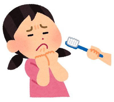 痛い歯磨きを嫌がる